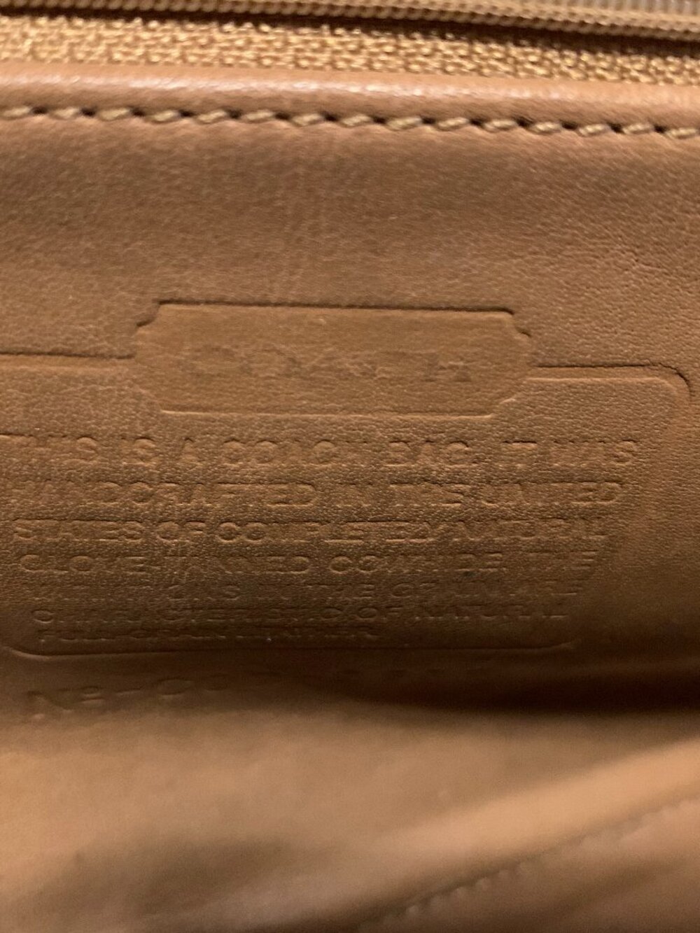 Vintage Coach Tan Leather Bag - Picture 4 of 7